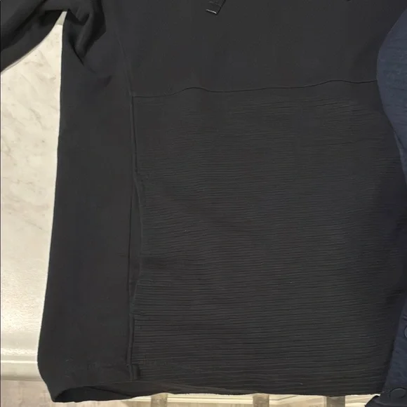 L.L. Bean Cozy Mixed Knit Pullover Blue and Black - Picture 2 of 7